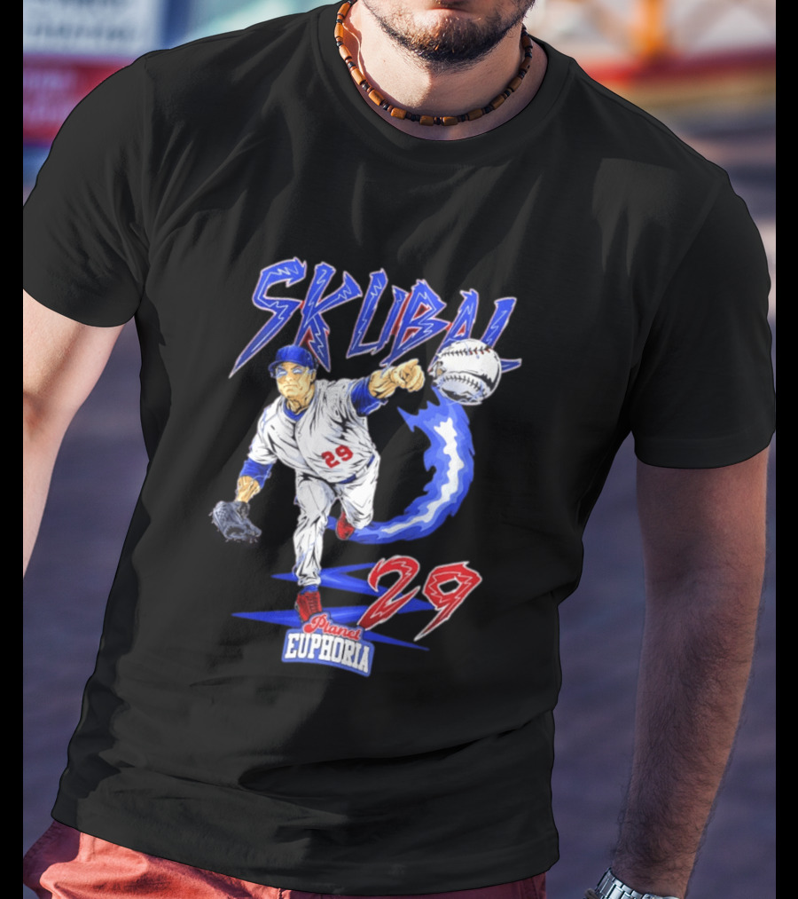 Tarik Skubal 29 Planet Euphoria Dodgers MLB Comic 2026 T-Shirt