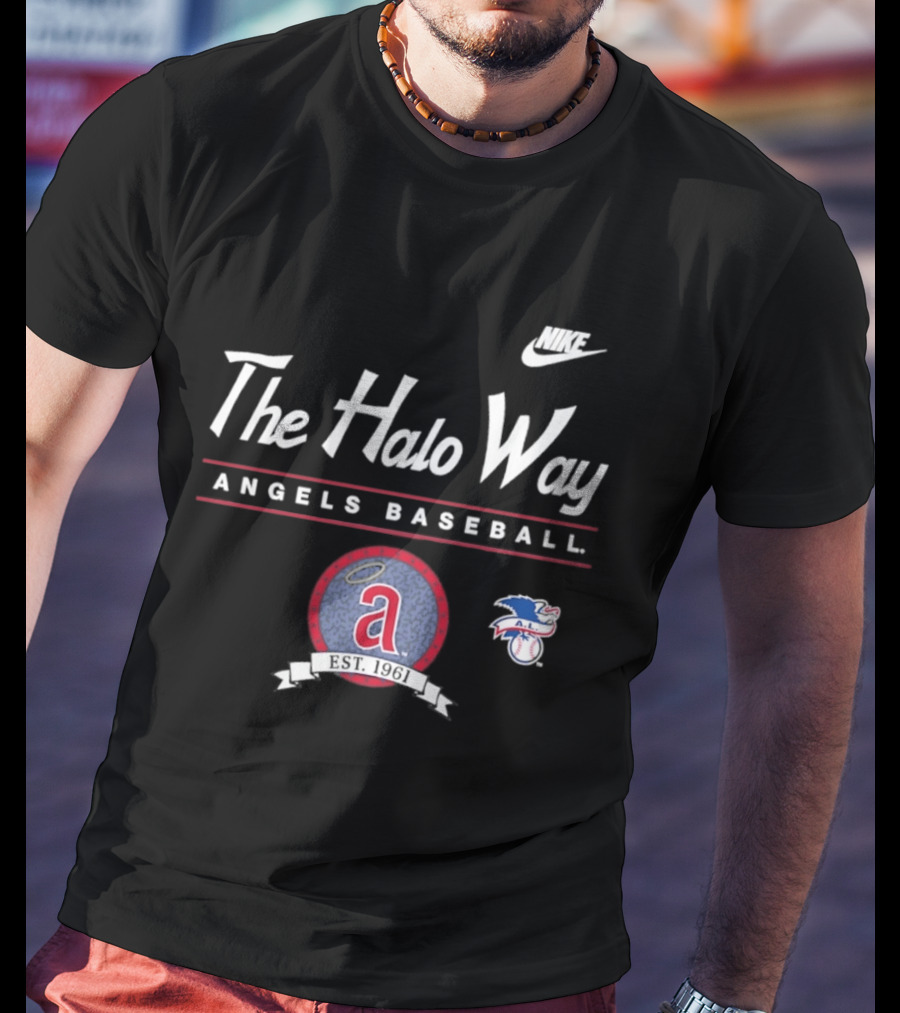 The Halo Way Angels Baseball Est 1961 MLB Nike A.L. T-Shirt