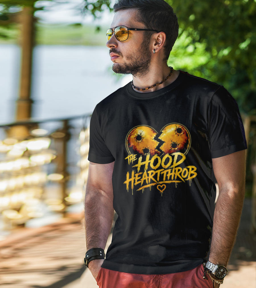 The Hood Heartthrob Golden Broken Heart T-Shirt