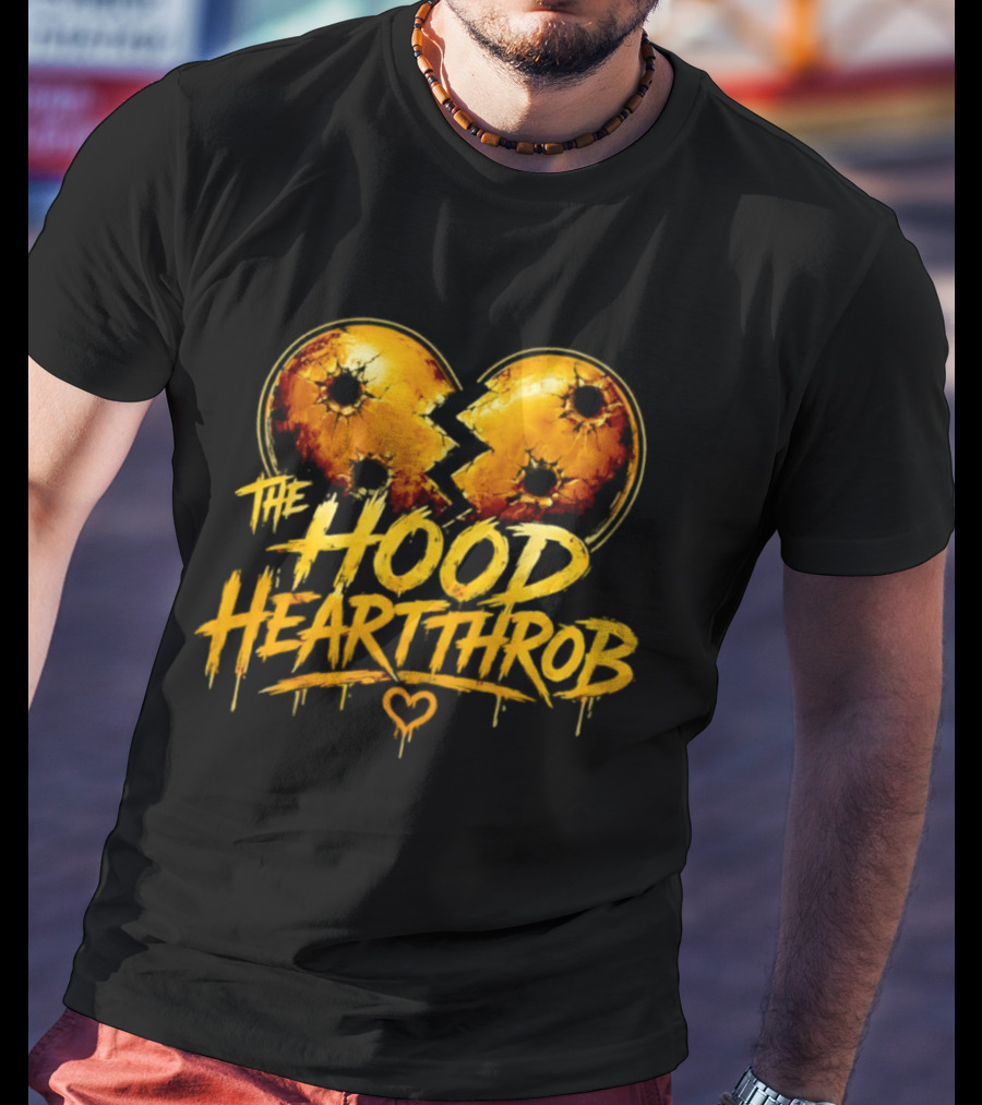 The Hood Heartthrob Golden Broken Heart T-Shirt