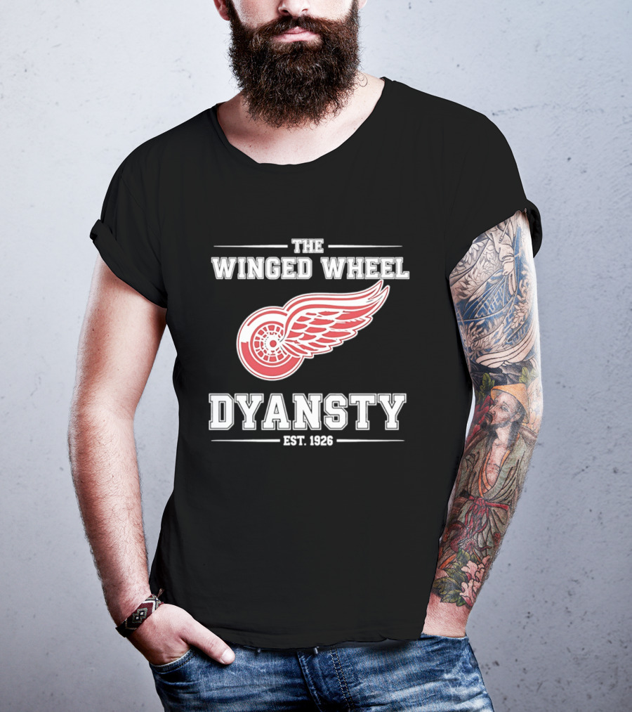 The Winged Wheel Dynasty Est 1926 Detroit Red Wings Hockey Legacy T-Shirt
