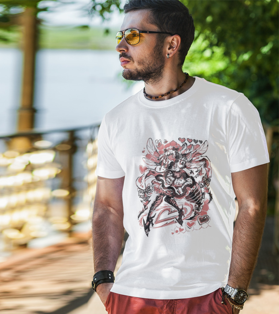 Bee My Lovely Final Fantasy XIV Valentine's Heart Wings Love T-Shirt