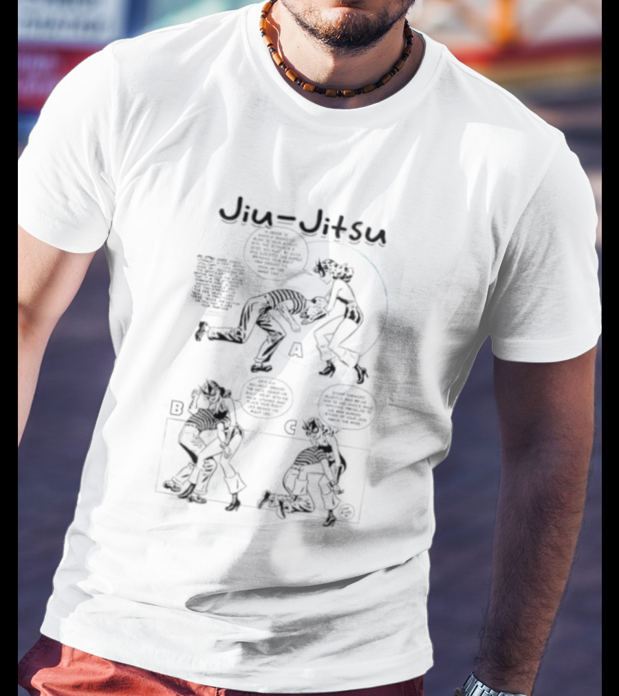Jiu Jitsu Gentle Comic Strip Martial Arts Humor T-Shirt