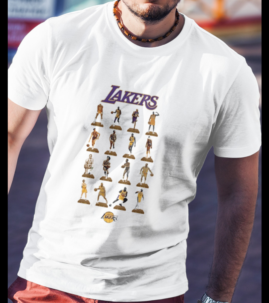 Lakers Basketball Legends Figurines Collectible Moment T-Shirt