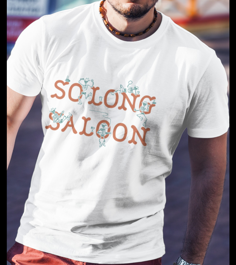So Long Saloon Dancing Skeletons In Cowboy Hats And Boots T-Shirt
