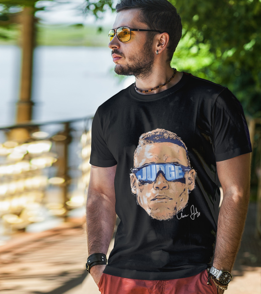 Aaron Judge New York Yankees Iconic Swag Judge Sunglasses T-Shirt
