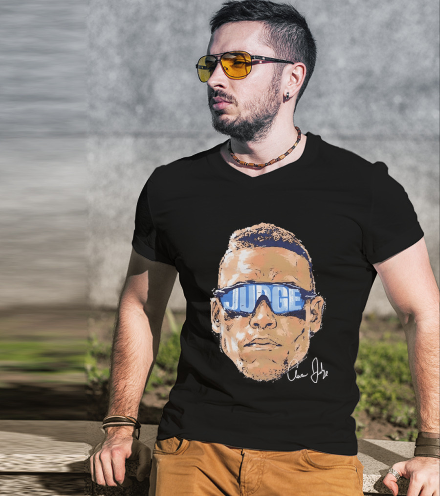 Aaron Judge New York Yankees Iconic Swag Judge Sunglasses T-Shirt