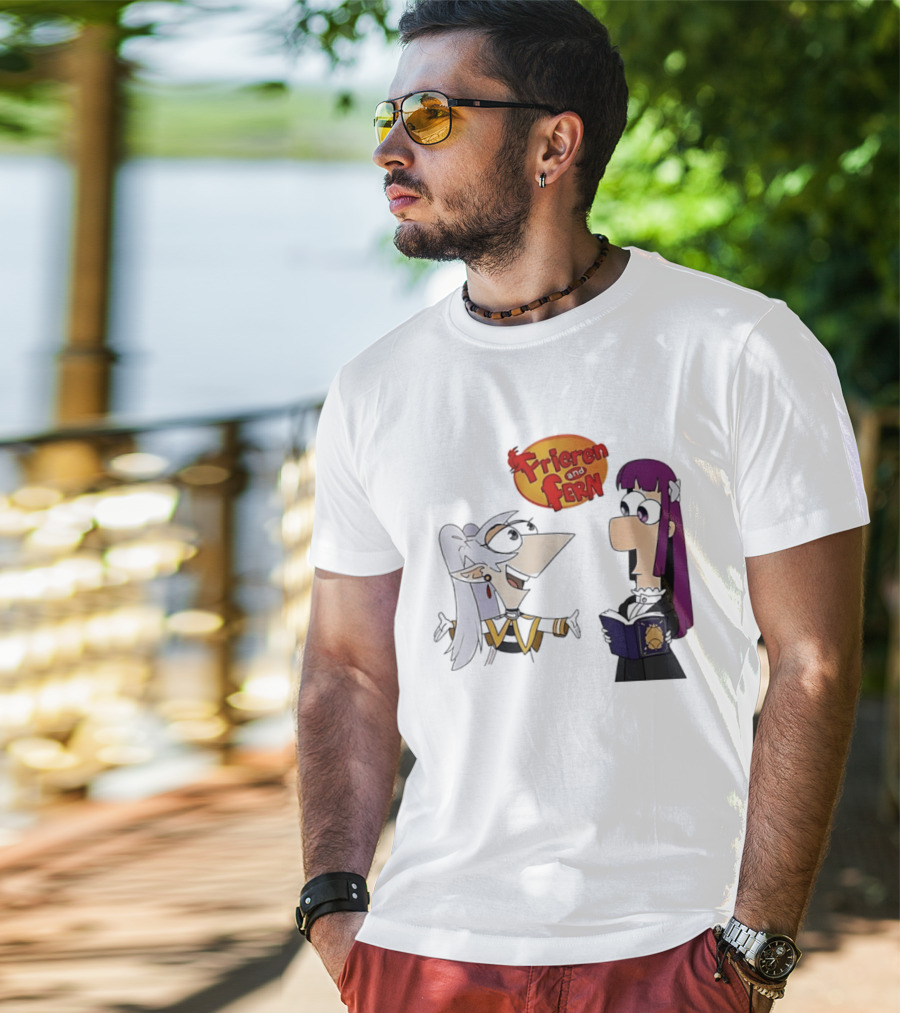 Frieren And Fern Phineas And Ferb Crossover Beyond Journey's End T-Shirt