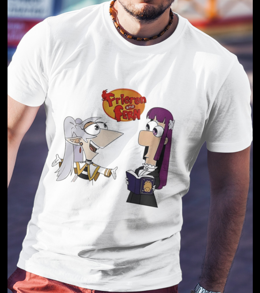 Frieren And Fern Phineas And Ferb Crossover Beyond Journey's End T-Shirt