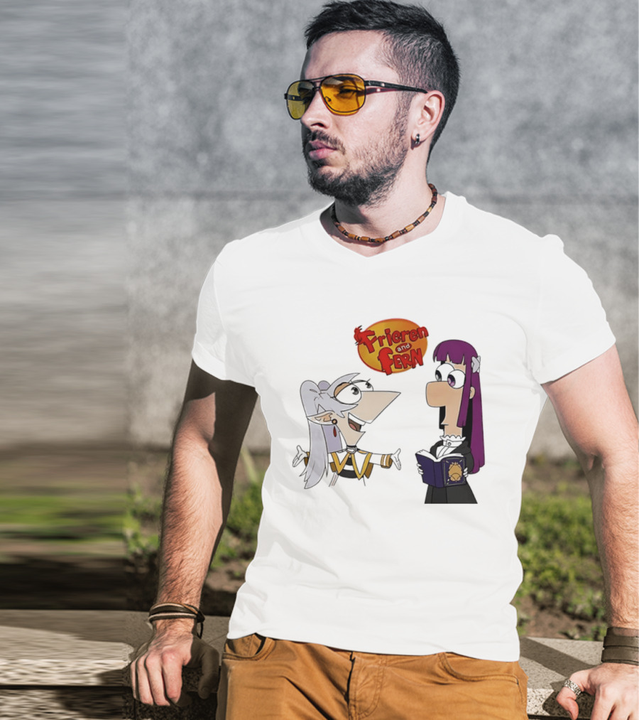 Frieren And Fern Phineas And Ferb Crossover Beyond Journey's End T-Shirt