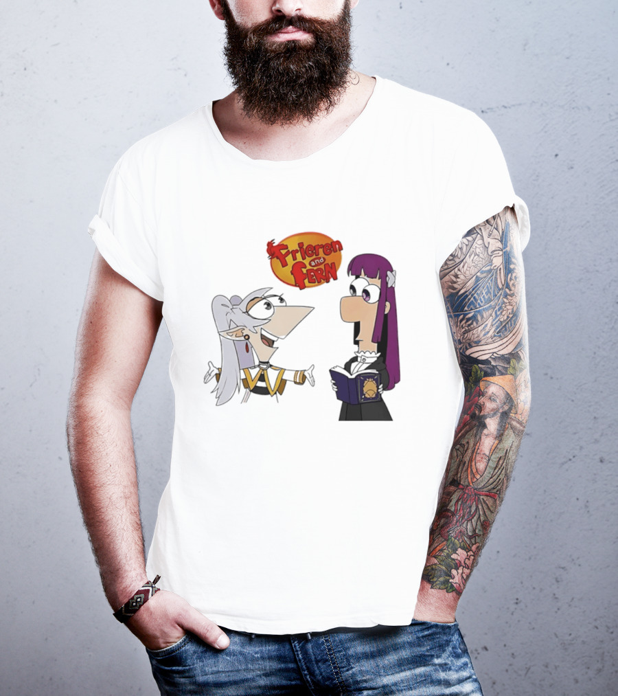 Frieren And Fern Phineas And Ferb Crossover Beyond Journey's End T-Shirt