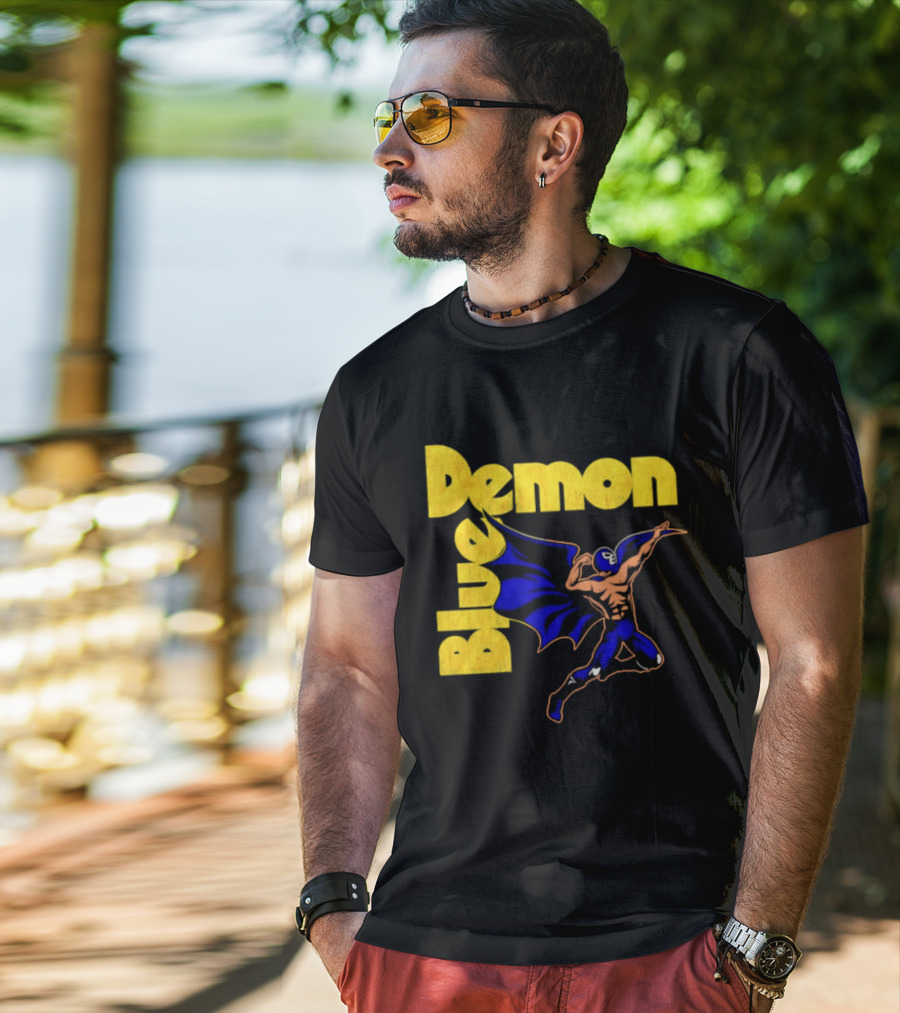 Alejandro Munoz Moreno Blue Demon Mexico Wrestling Iconic Luchador T-Shirt