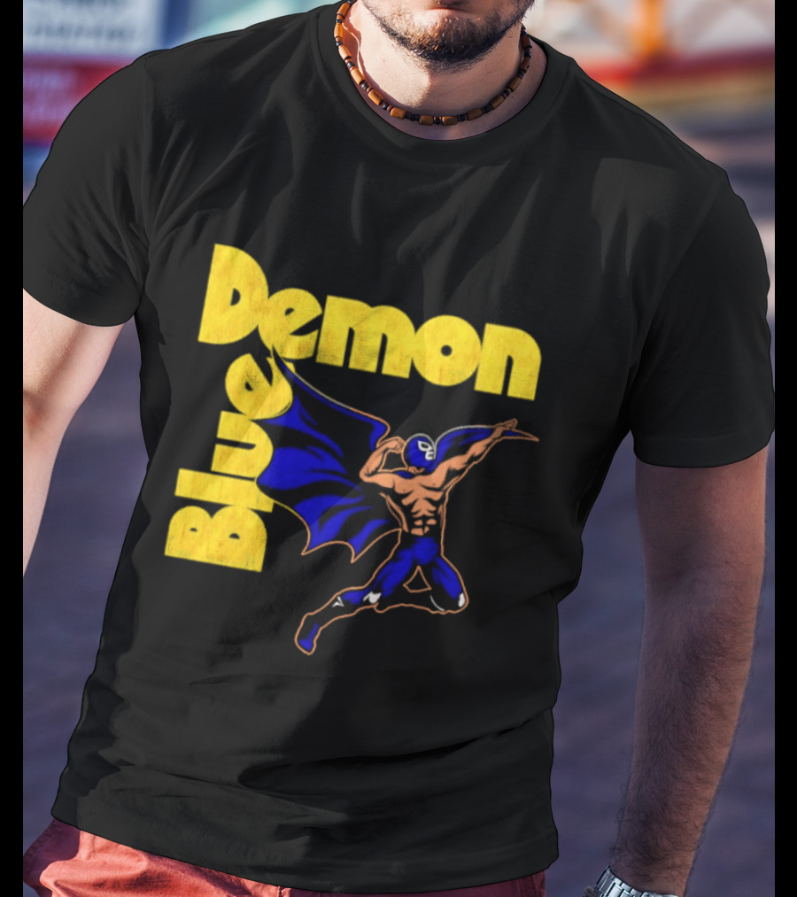Alejandro Munoz Moreno Blue Demon Mexico Wrestling Iconic Luchador T-Shirt