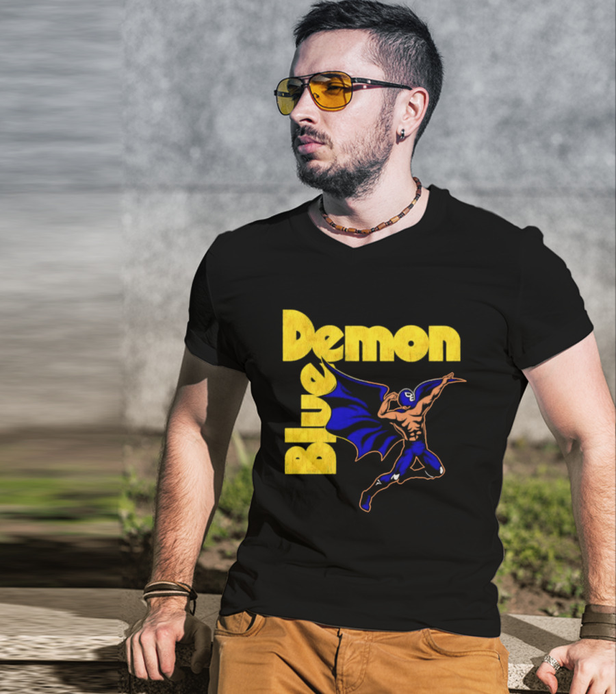 Alejandro Munoz Moreno Blue Demon Mexico Wrestling Iconic Luchador T-Shirt