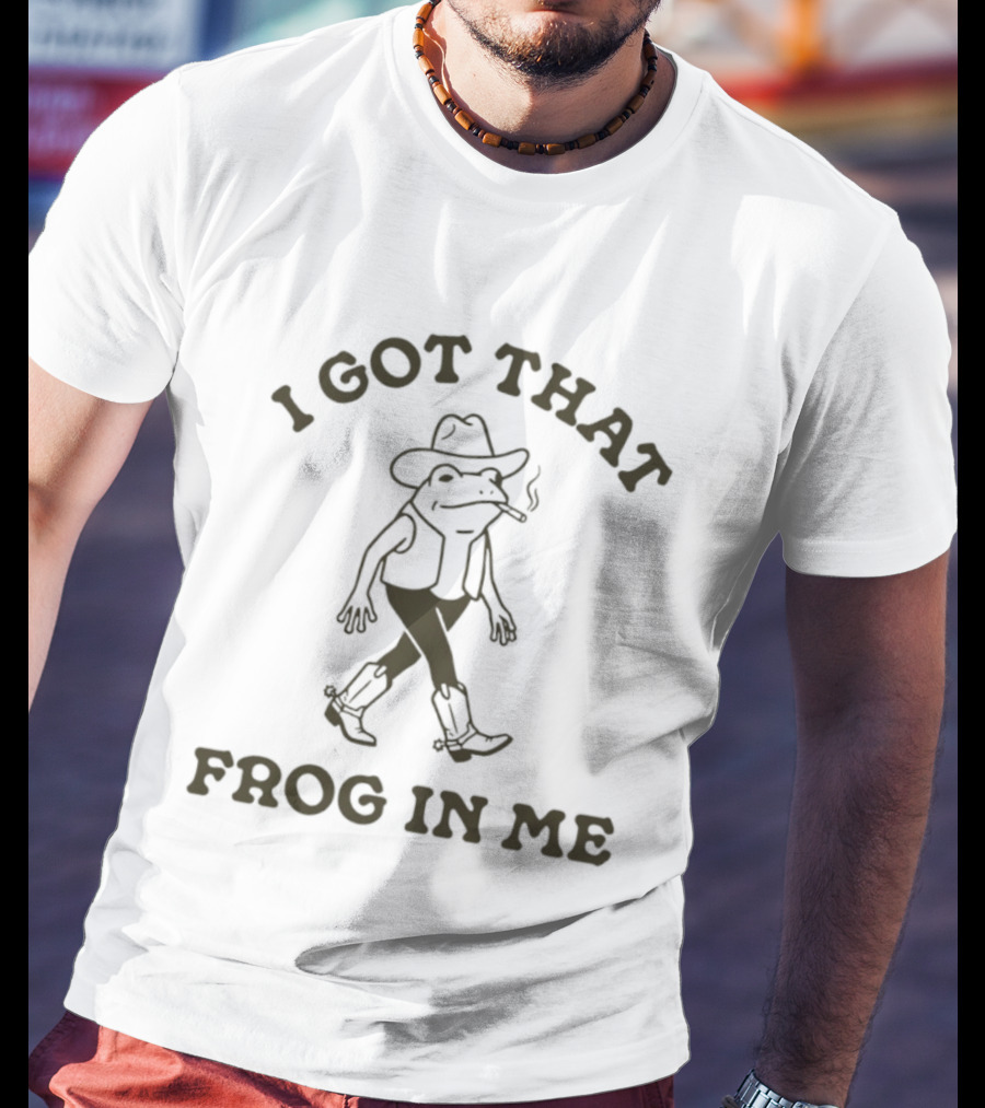 I Got That Frog In Me Western Aesthetic Cowboy Hat T-Shirt