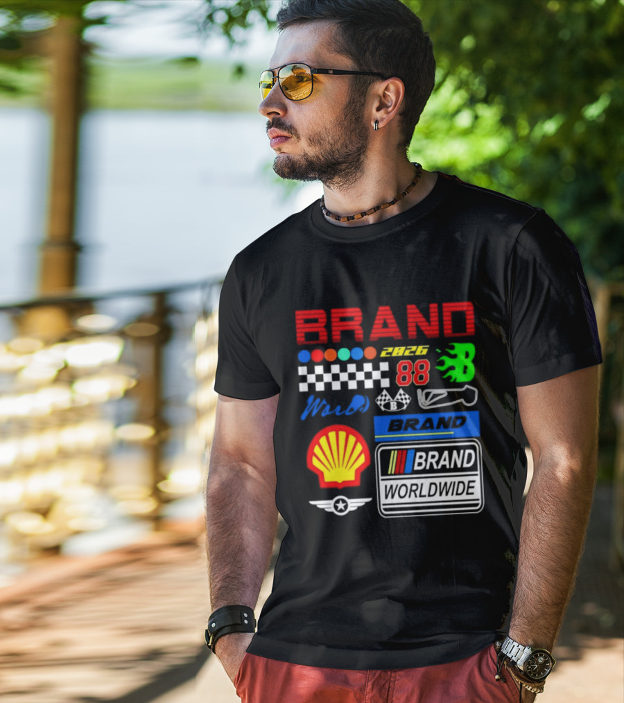 Brand 88 Worldwide Racing Motorsport Checkered Shell 2026 T-Shirt