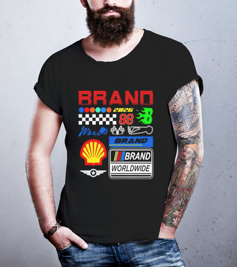 Brand 88 Worldwide Racing Motorsport Checkered Shell 2026 T-Shirt