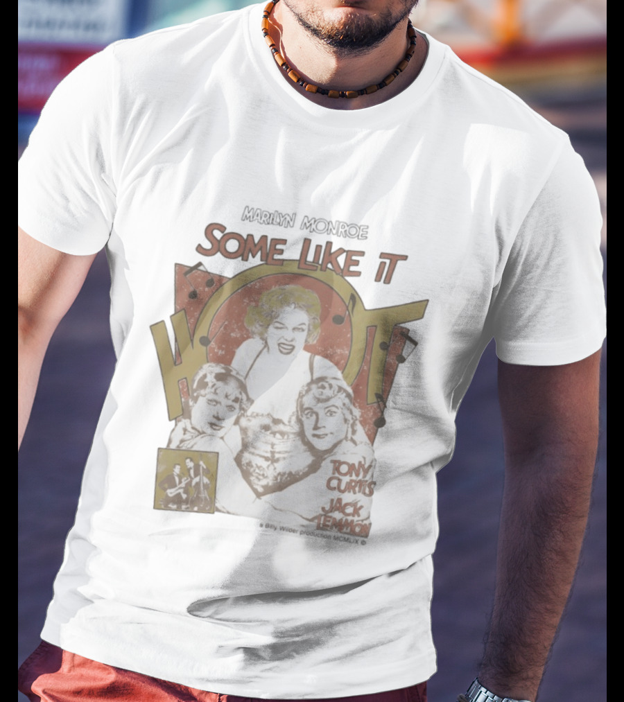 Marilyn Monroe Some Like It Hot Tony Curtis Jack Lemmon Billy Wilder Production T-Shirt