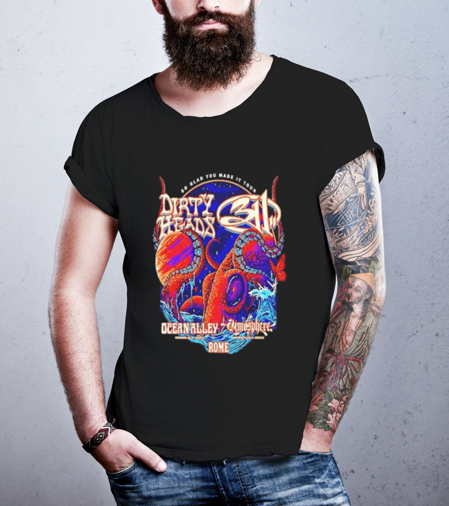 Dirty Heads 311 So Glad You Made It Tour Ocean Alley Atmosphere Rome Octopus T-Shirt