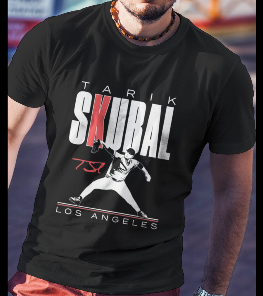 Tarik Skubal 37 Los Angeles Dodgers Baseball Player T-Shirt