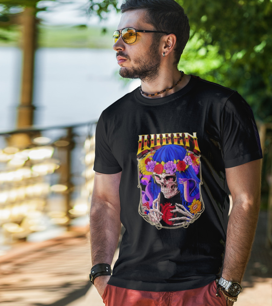 Til Death Skeleton Fiesta Cobra Floral Skeleton Tattoo T-Shirt