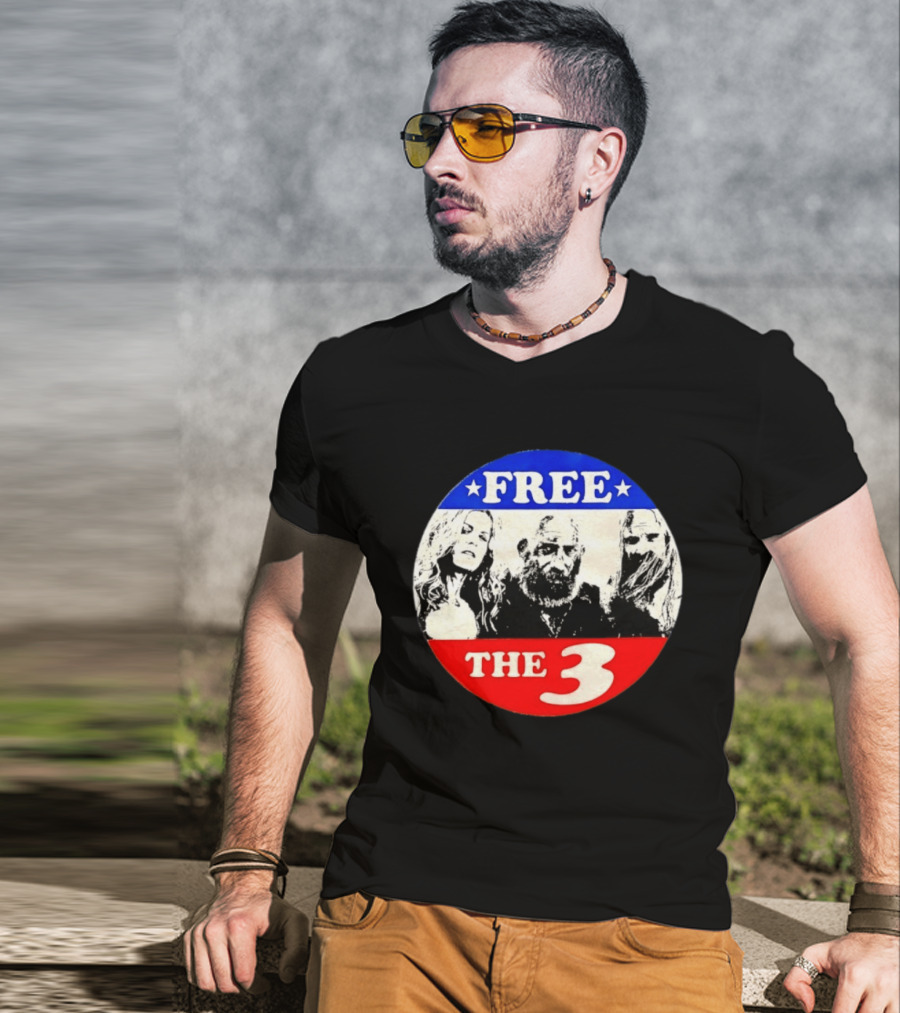 Rob Zombie Free The 3 From Hell Horror Movie T-Shirt