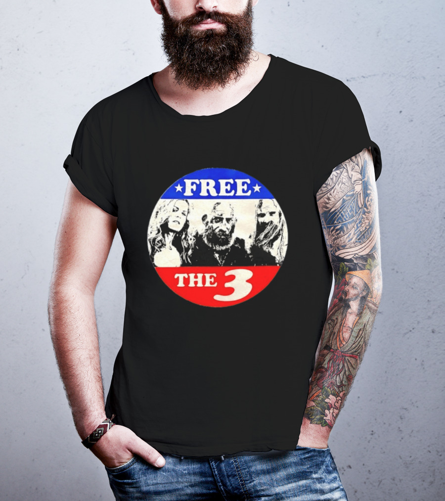Rob Zombie Free The 3 From Hell Horror Movie T-Shirt