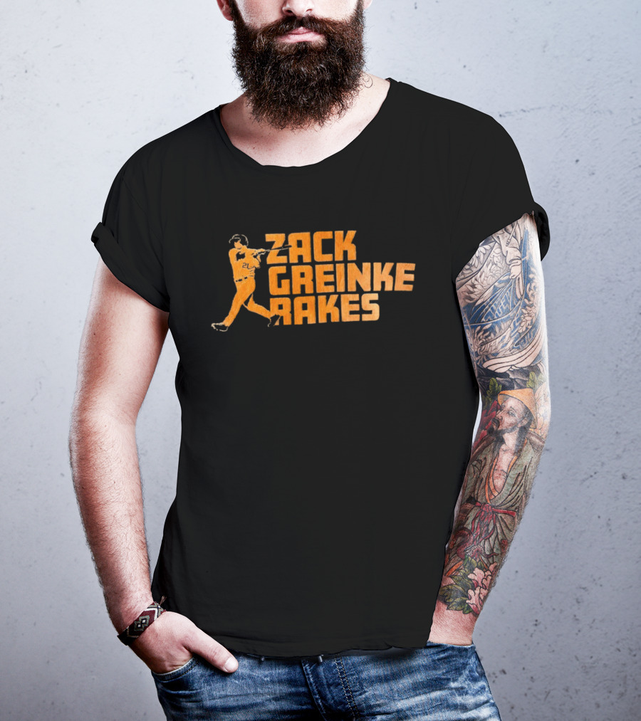 Zack Greinke Rakes Houston Astros Baseball Legend T-Shirt