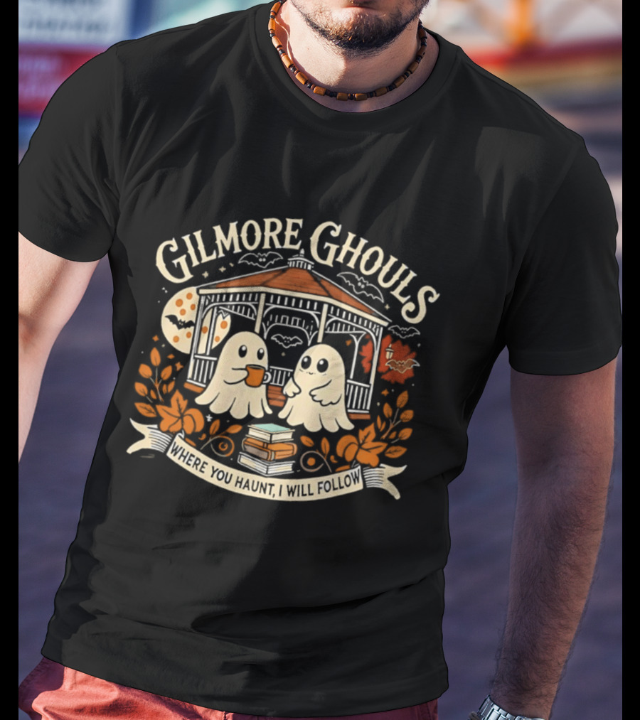Gilmore Ghouls Where You Haunt I Will Follow Coffee Ghosts Halloween T-Shirt