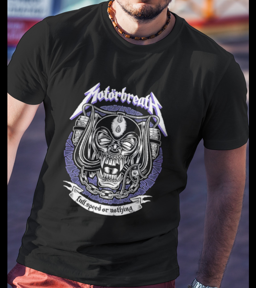 Motorbreath Full Speed Or Nothing Fanged Monster T-Shirt