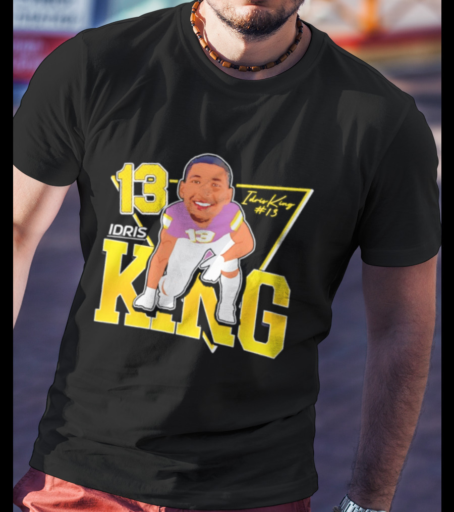 Idris King 13 Tennessee Tech Football Caricature T-Shirt
