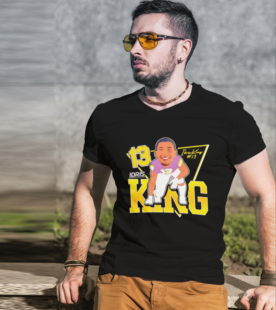 Idris King 13 Tennessee Tech Football Caricature T-Shirt