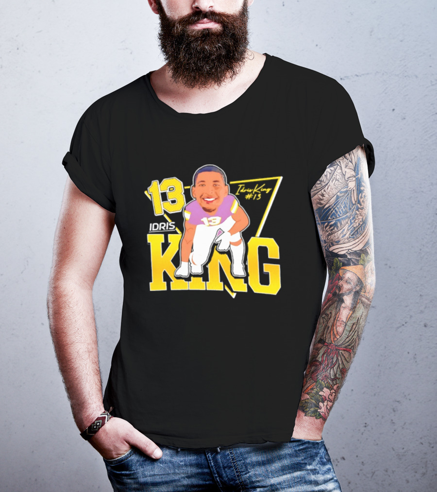 Idris King 13 Tennessee Tech Football Caricature T-Shirt