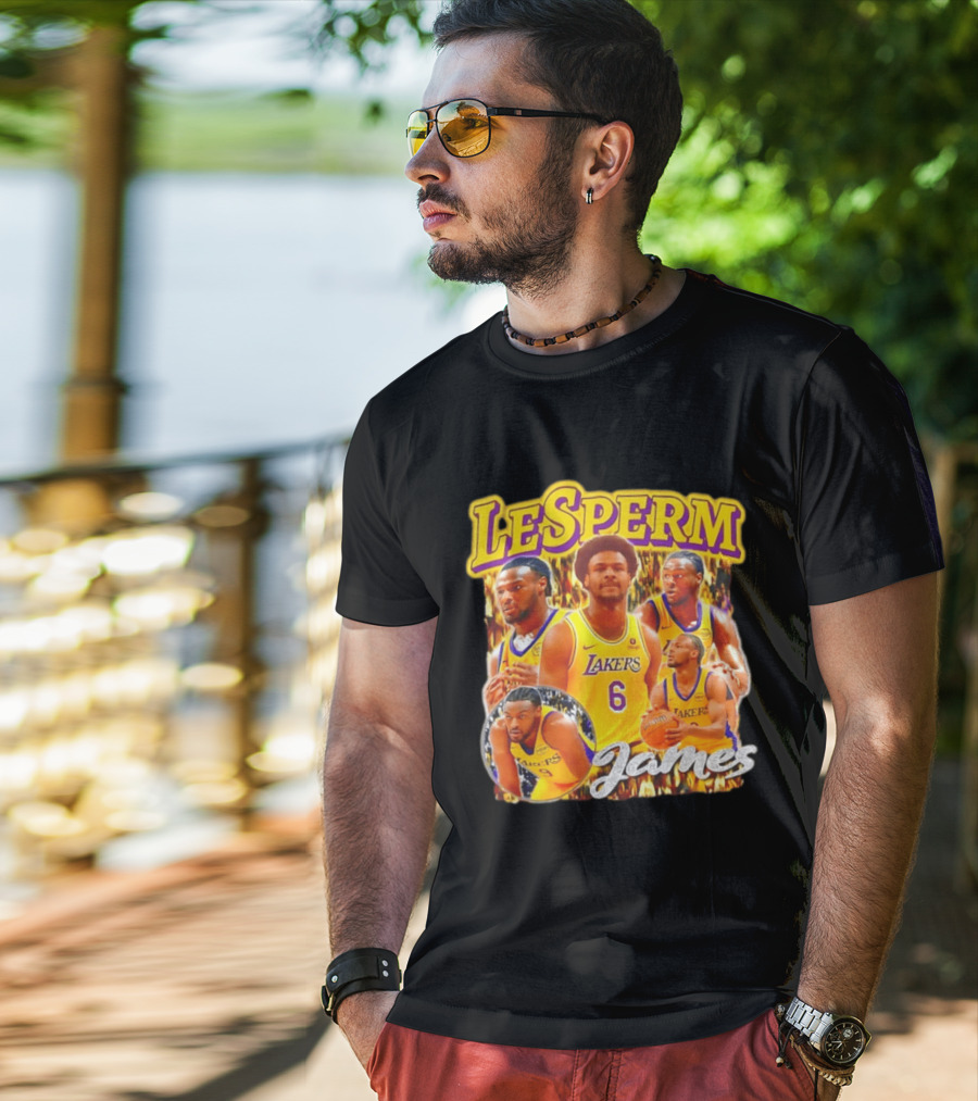 LeSperm James Lakers 90s Bootleg T-Shirt