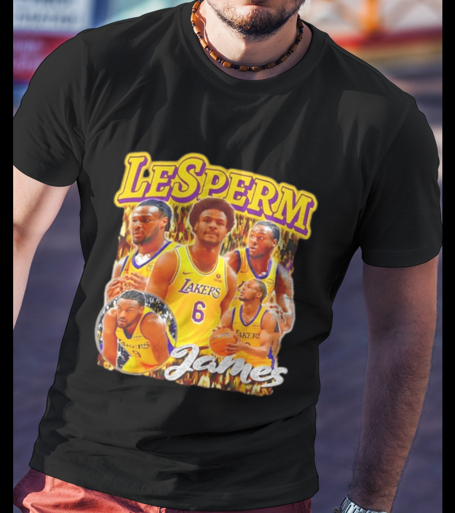 LeSperm James Lakers 90s Bootleg T-Shirt