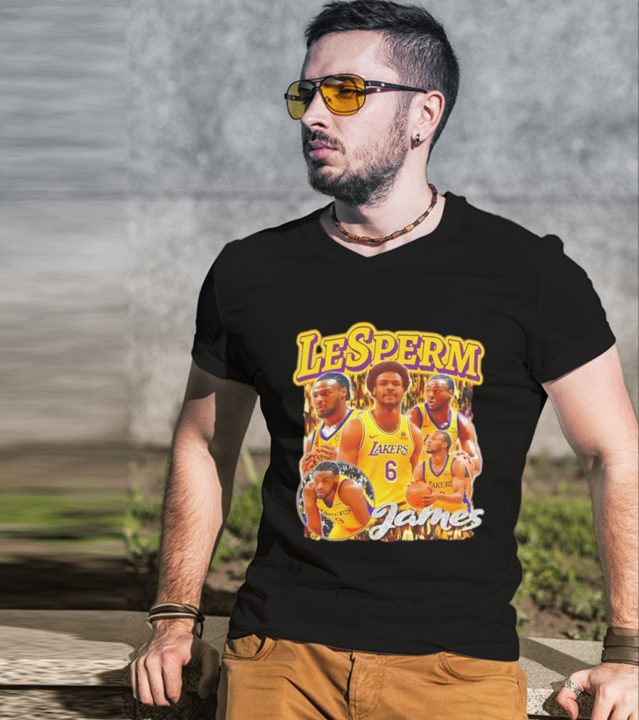 LeSperm James Lakers 90s Bootleg T-Shirt