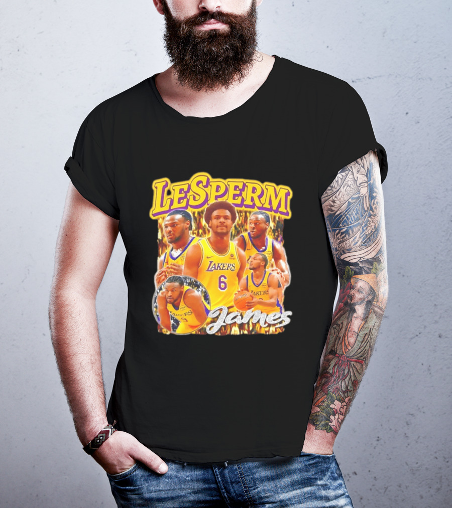 LeSperm James Lakers 90s Bootleg T-Shirt
