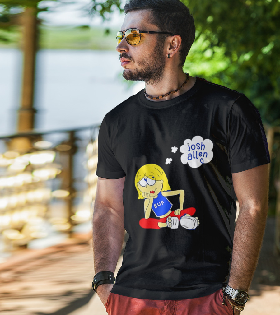 BUF Girl Thinking About Josh Allen Buffalo Bills T-Shirt