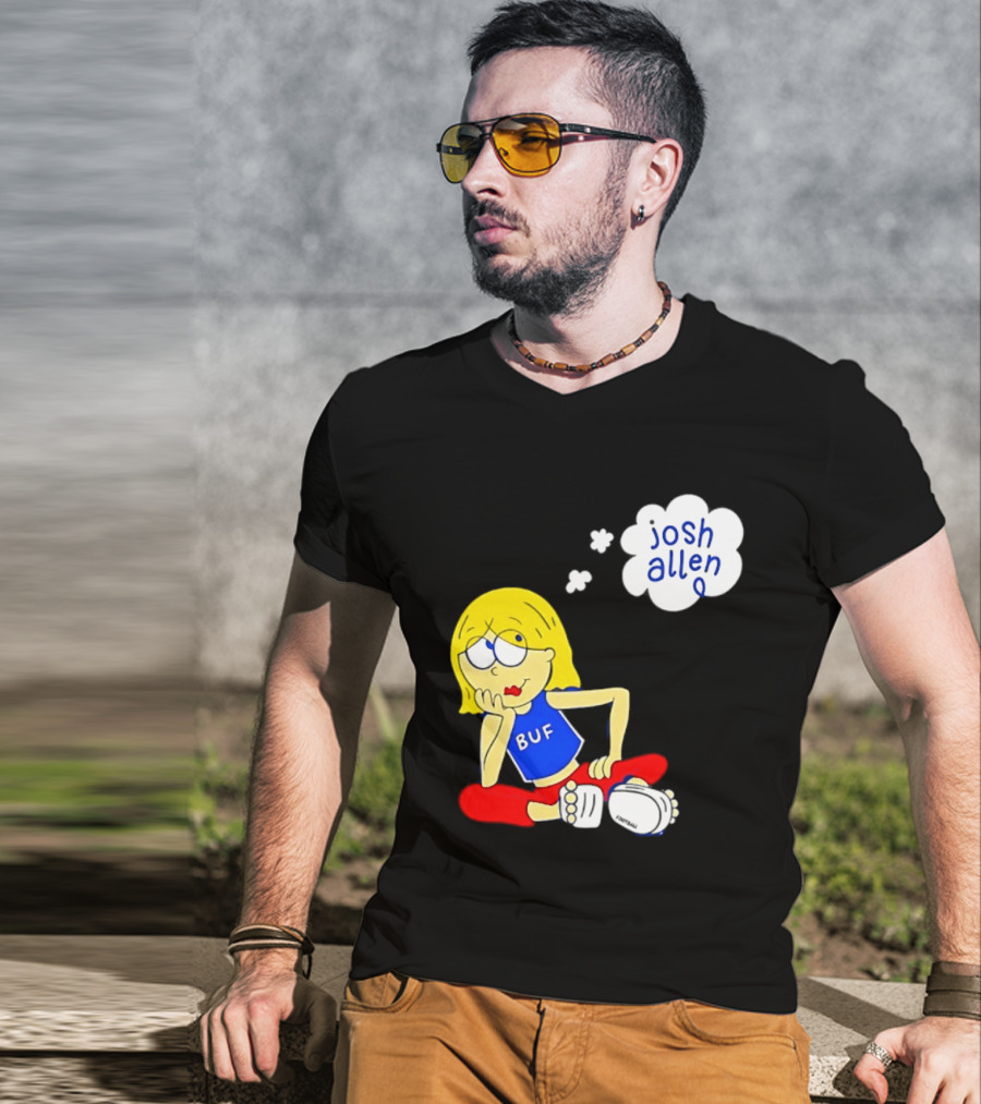 BUF Girl Thinking About Josh Allen Buffalo Bills T-Shirt
