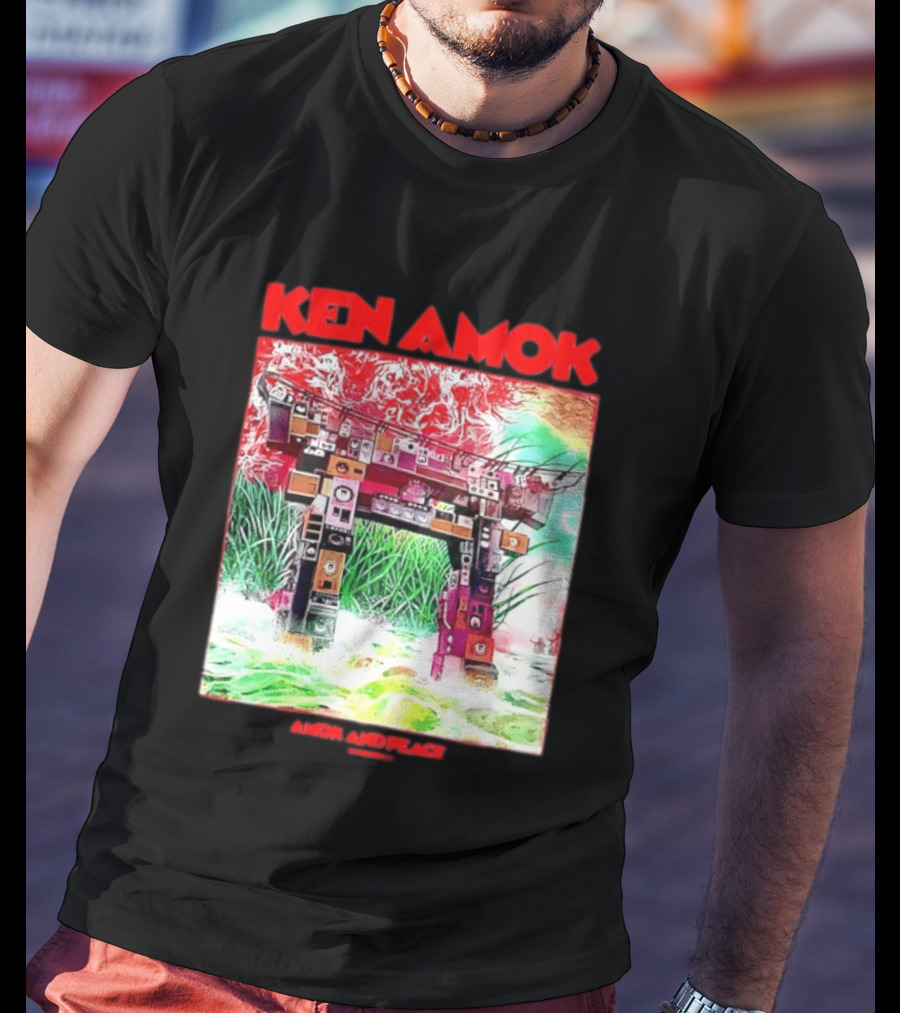 Ken Amok Amok And Peace Speaker Torii Technicolor Gateway T-Shirt