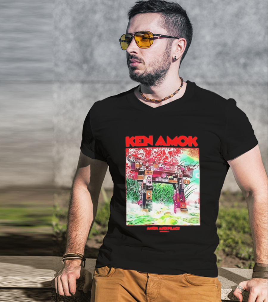 Ken Amok Amok And Peace Speaker Torii Technicolor Gateway T-Shirt