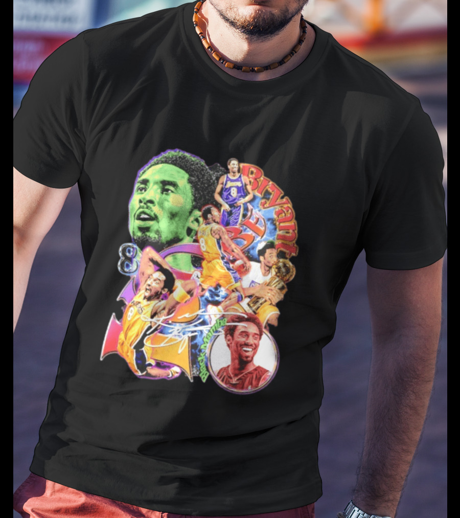 Kobe Bryant 8 Los Angeles Lakers NBA Champion Legacy T-Shirt