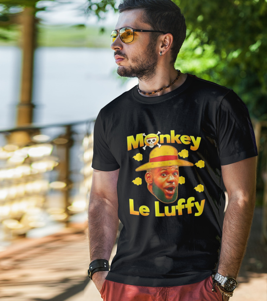 Monkey LeBron James Le Luffy Los Angeles Lakers One Piece T-Shirt