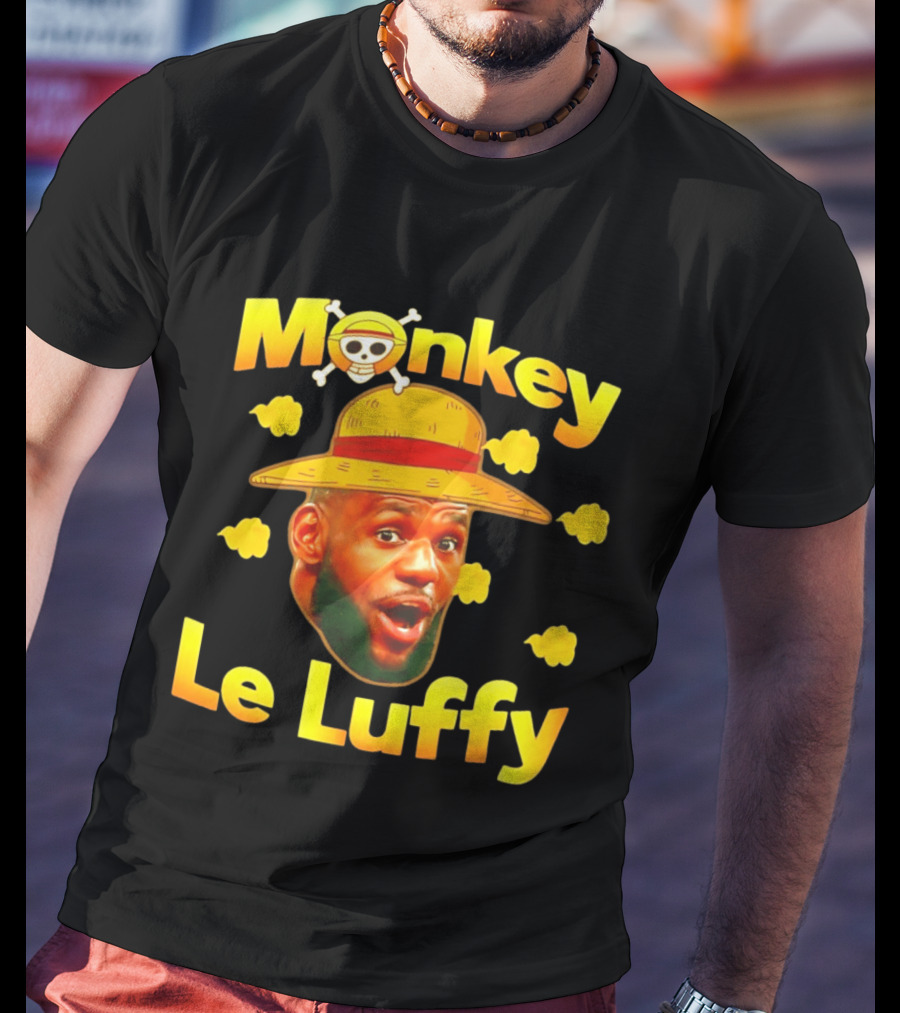 Monkey LeBron James Le Luffy Los Angeles Lakers One Piece T-Shirt