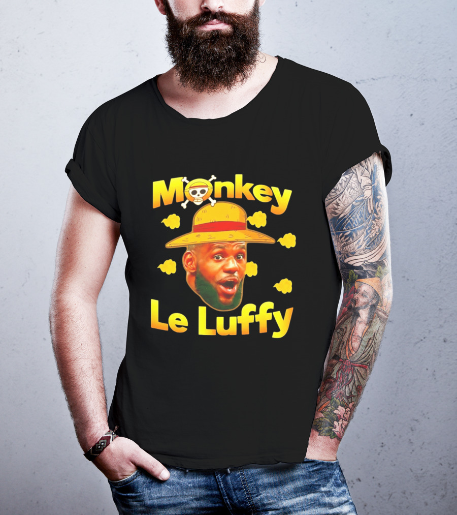 Monkey LeBron James Le Luffy Los Angeles Lakers One Piece T-Shirt