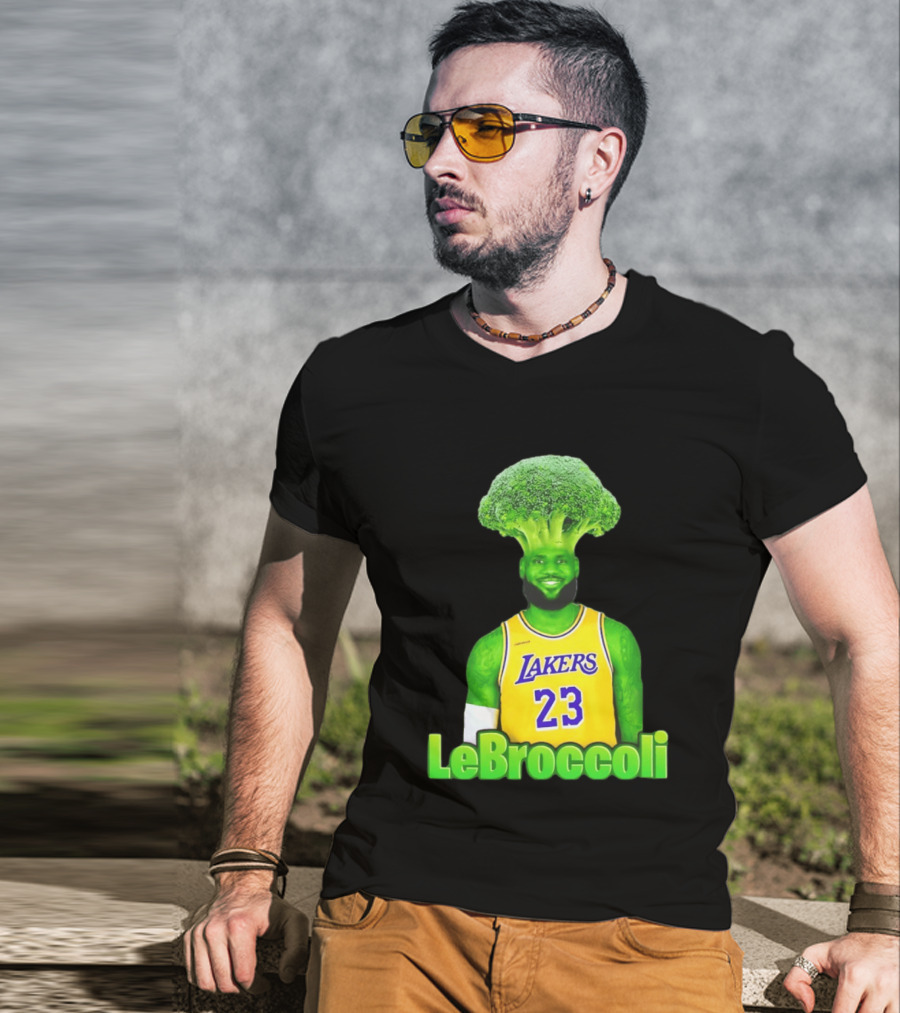 LeBron James Los Angeles Lakers LeBroccoli Lebron 23 NBA Basketball T-Shirt
