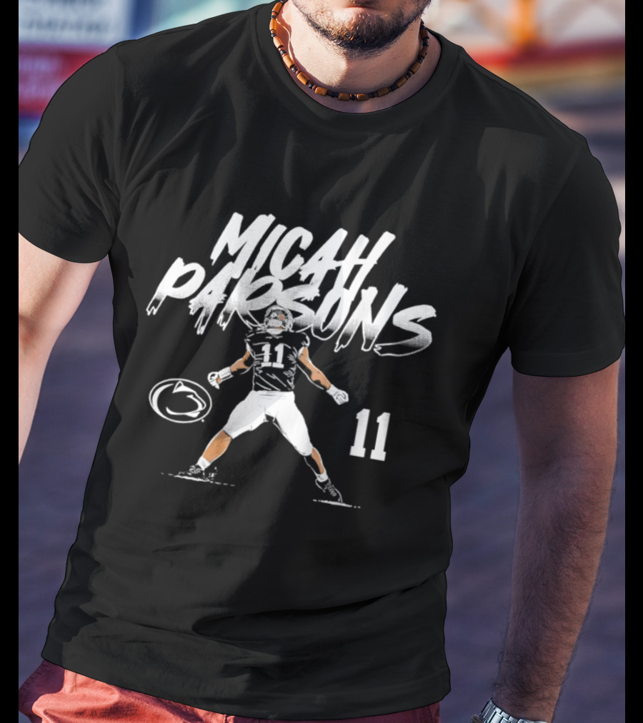 Micah Parsons 11 Penn State Football NCAA 2026 Star Pose T-Shirt