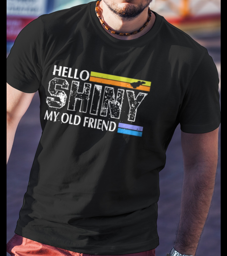 Hello Shiny My Old Friend Firefly Serenity Spaceship Retro Stripes T-Shirt