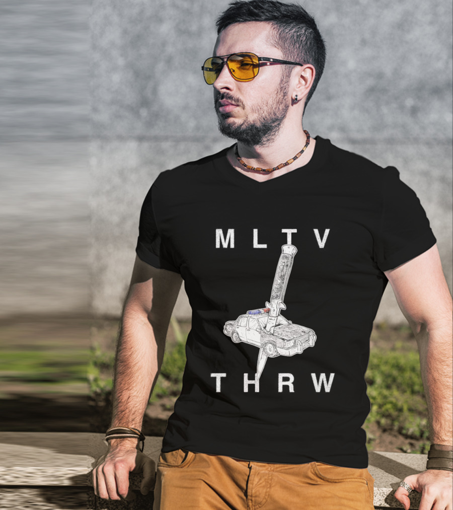 MLTV THRW Police Car Knife Punk T-Shirt
