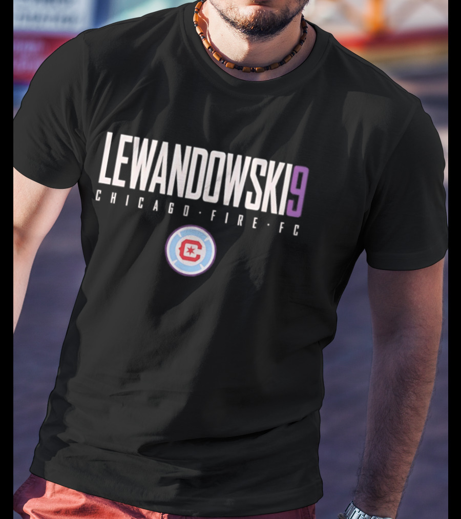 Lewandowski 9 Chicago Fire FC Official Merchandise T-Shirt